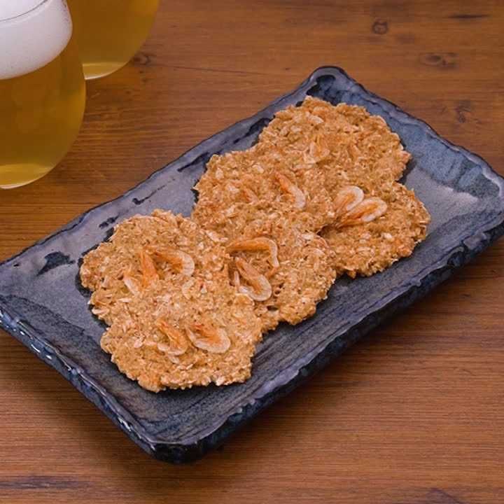 オートミールのえびせんべい