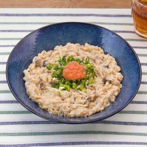 オートミールの豆乳明太リゾット
