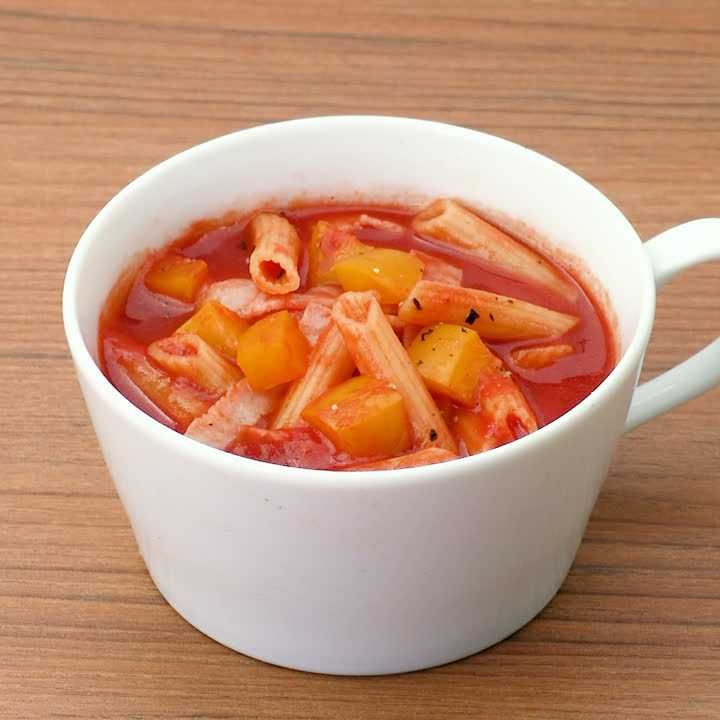 パプリカのトマトスープパスタ
