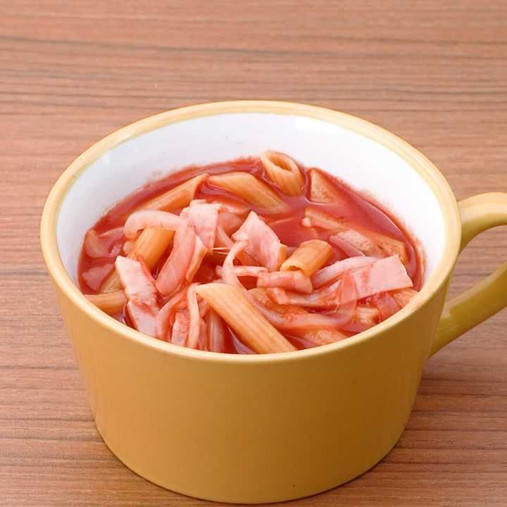 玉ねぎのトマトスープパスタ