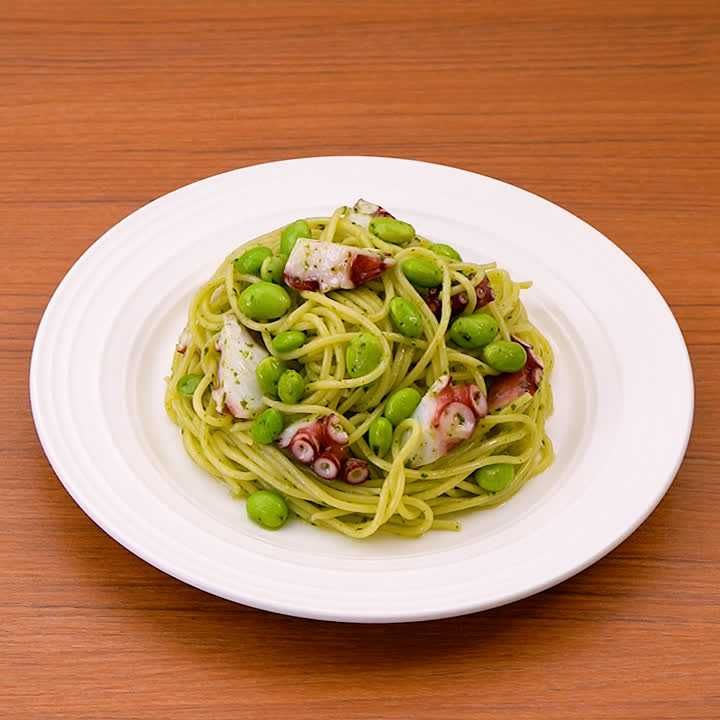 枝豆とたこの冷製パスタ