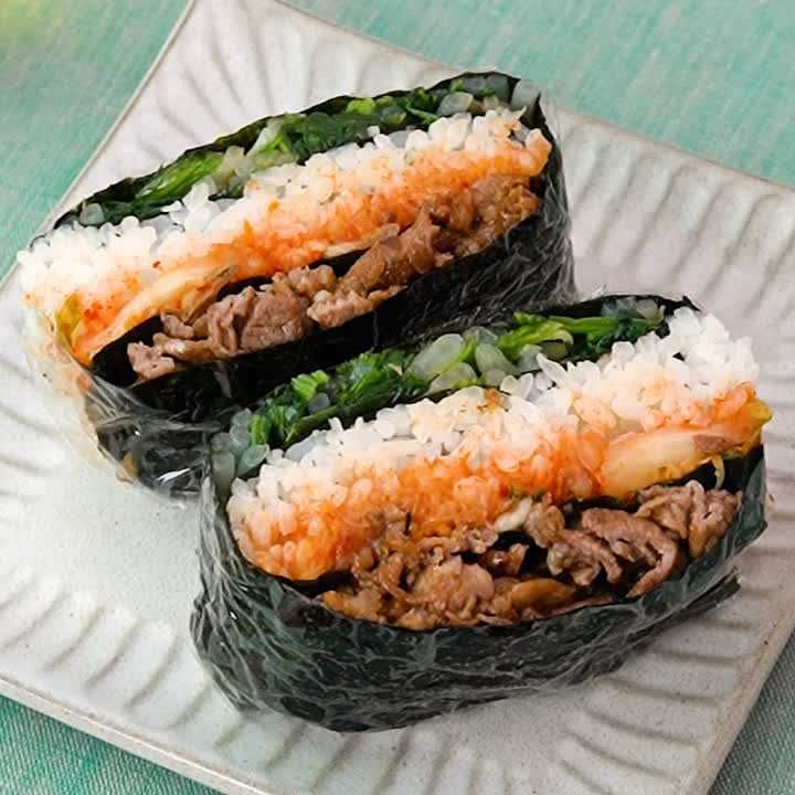 牛肉とナムルの折りたたみおにぎり