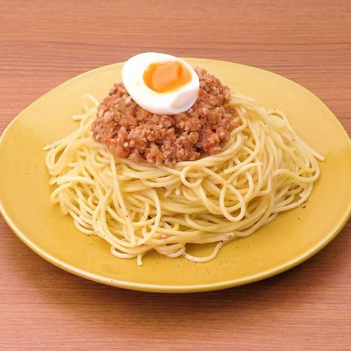 鶏ひきの和風レンジソースパスタ