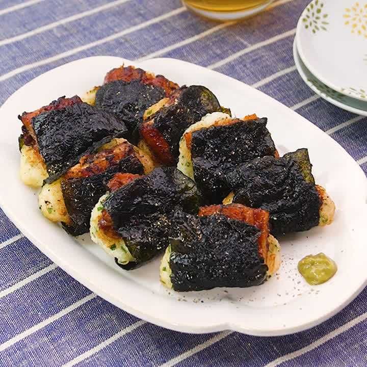 うなぎと大和芋の磯辺揚げ