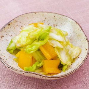 「キャベツとパプリカのポン酢あえ」のレシピ動画