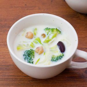 「具沢山豆乳スープ」のレシピ動画