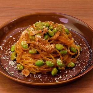 「枝豆のミートソースパスタ」のレシピ動画