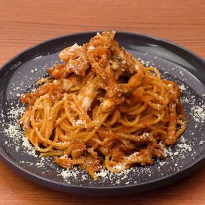 「まいたけのミートソースパスタ」のレシピ動画