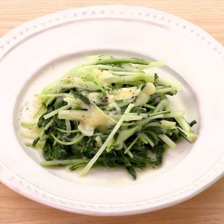 水菜のチーズソテー