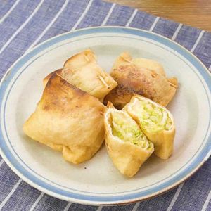 油揚げの味噌キャベツはさみ焼き