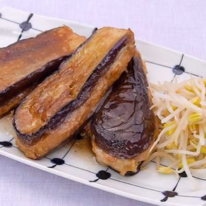 「なすのはさみバターポン酢焼き」のレシピ動画