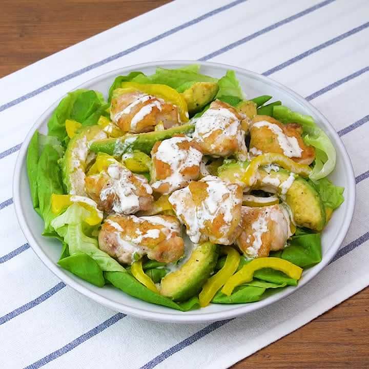 パリパリチキンのマヨソースサラダ