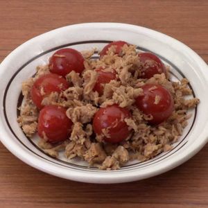 「ミニトマトとツナの塩炒め」のレシピ動画