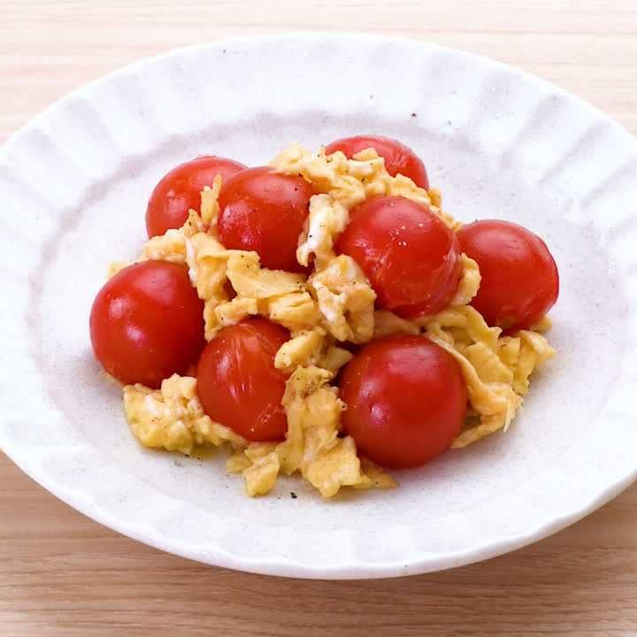 ミニトマトの卵炒め