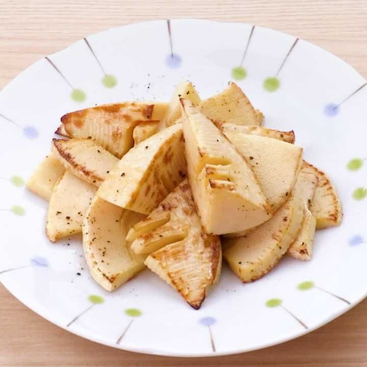 たけのこの塩こしょう炒め