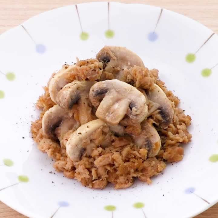 マッシュルームとツナの塩炒め