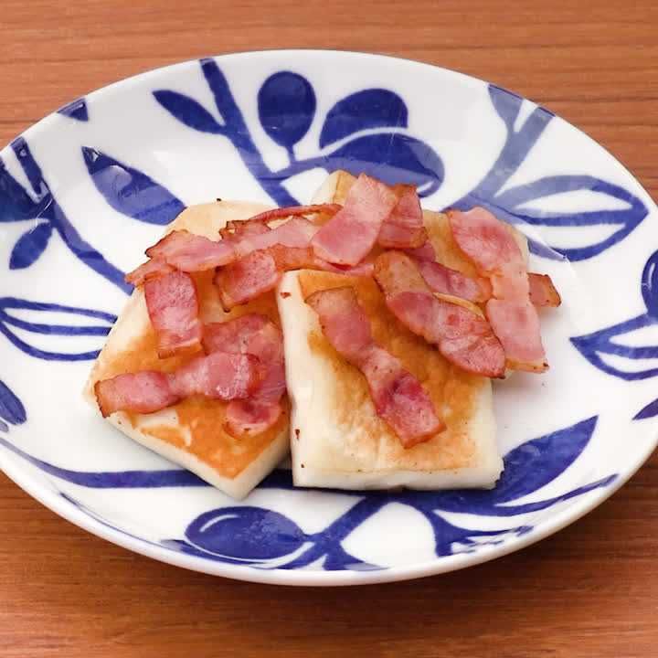 はんぺんとベーコンのバターソテー