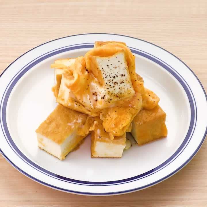 厚揚げと卵炒め