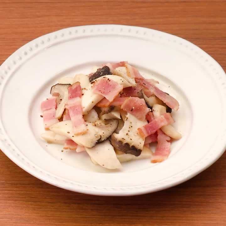 エリンギとベーコンのバターソテー