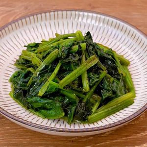 「ほうれん草のポン酢炒め」のレシピ動画