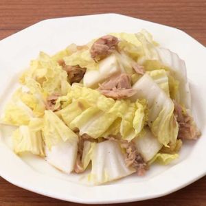「白菜とツナのポン酢炒め」のレシピ動画
