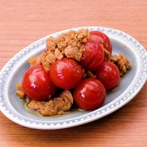 「ミニトマトとツナのポン酢炒め」のレシピ動画