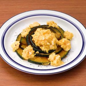 かぼちゃと卵のポン酢炒め