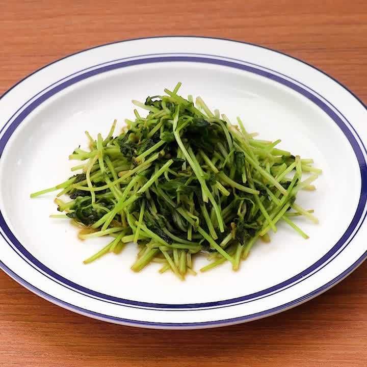 豆苗のポン酢炒め