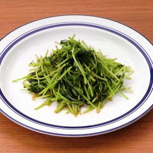 豆苗のポン酢炒め