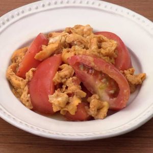 「トマトと卵のポン酢炒め」のレシピ動画