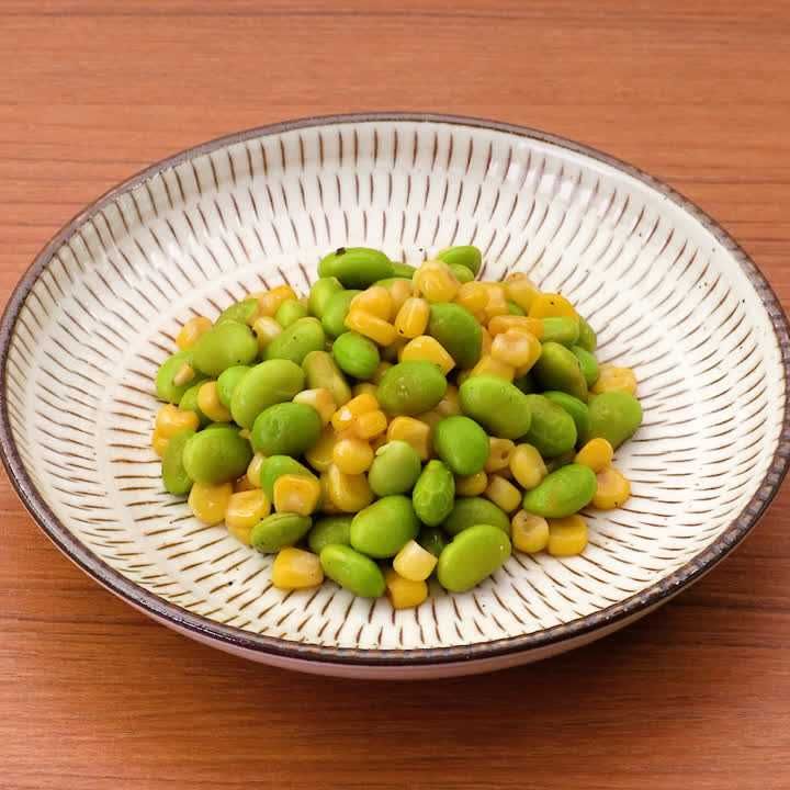 枝豆とコーンのポン酢炒め