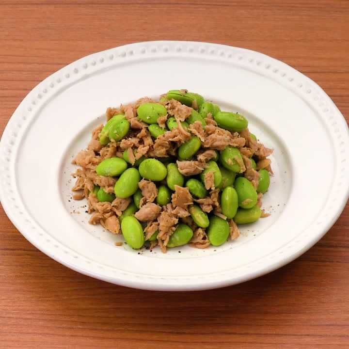 枝豆とツナのポン酢炒め