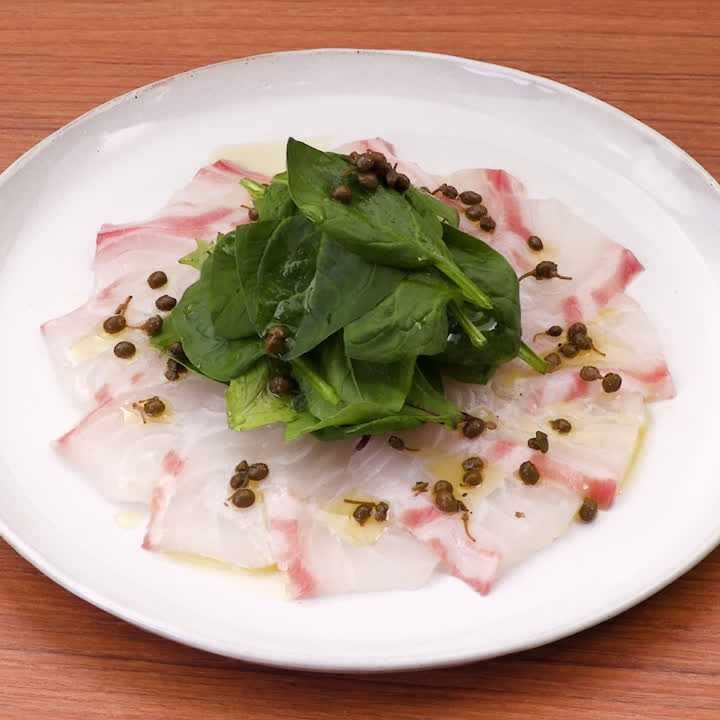 鯛のカルパッチョ(山椒風味)