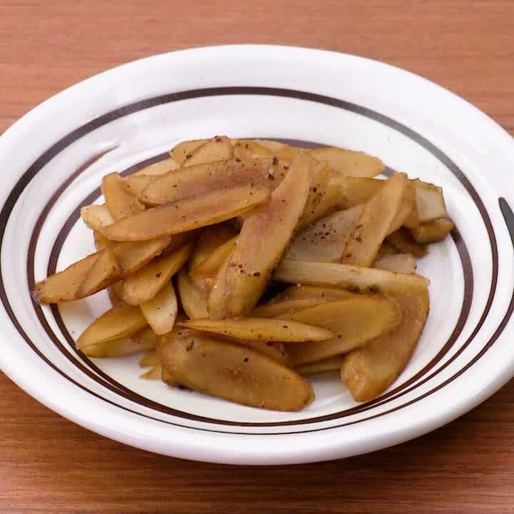 ごぼうのポン酢炒め
