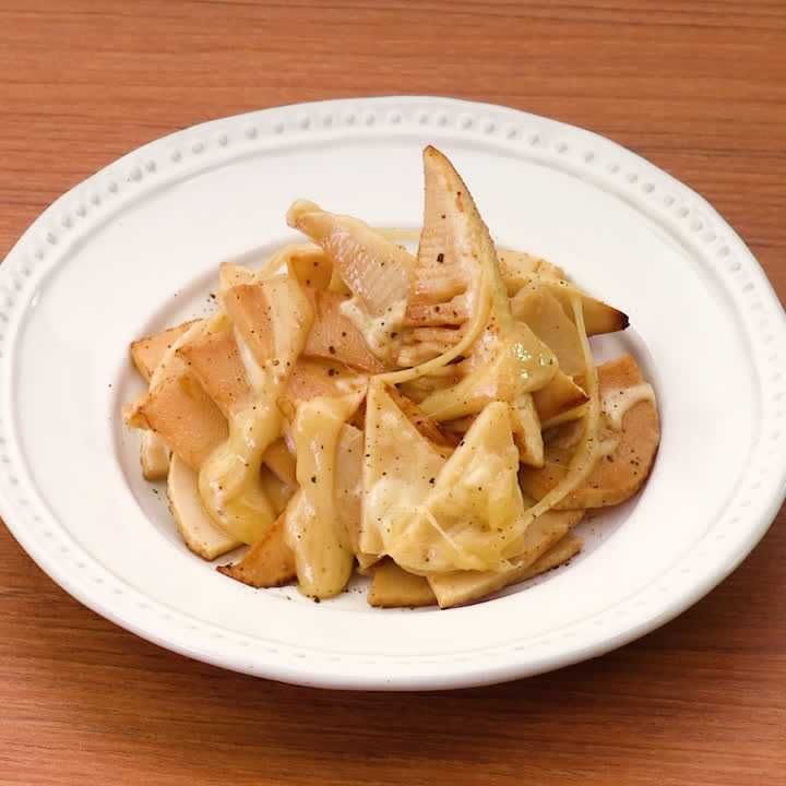 たけのこのポン酢チーズソテー