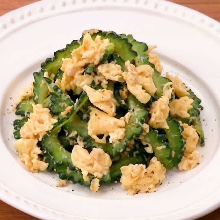 ゴーヤーと卵のポン酢炒め