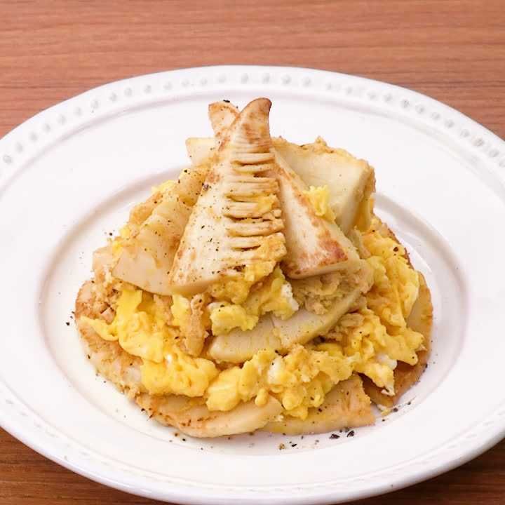 たけのこと卵のポン酢炒め