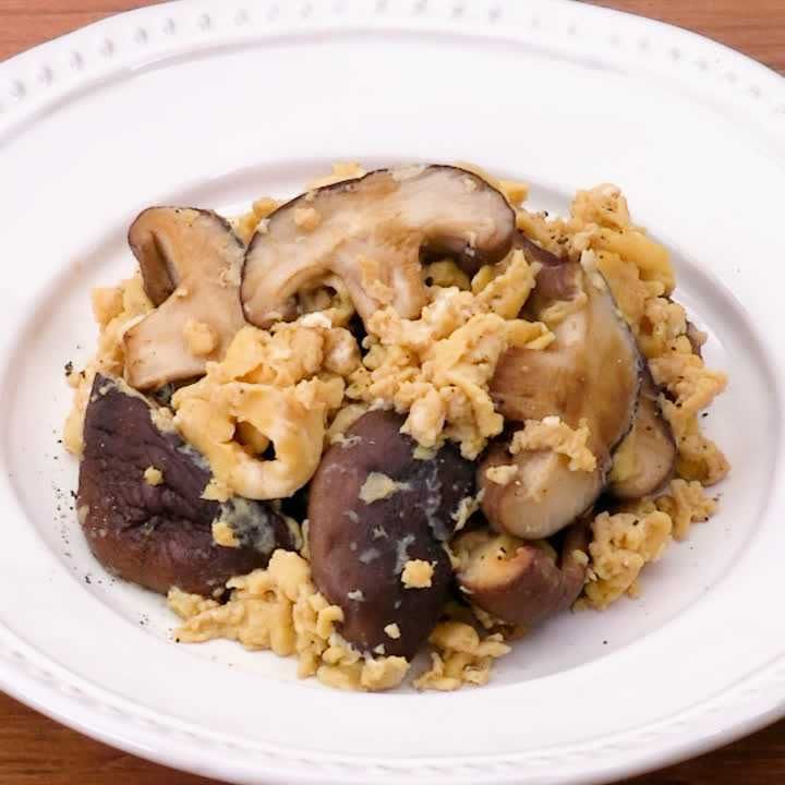 しいたけと卵のポン酢炒め