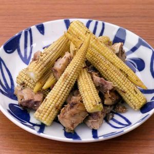 「ヤングコーンとサバ缶のポン酢炒め」のレシピ動画