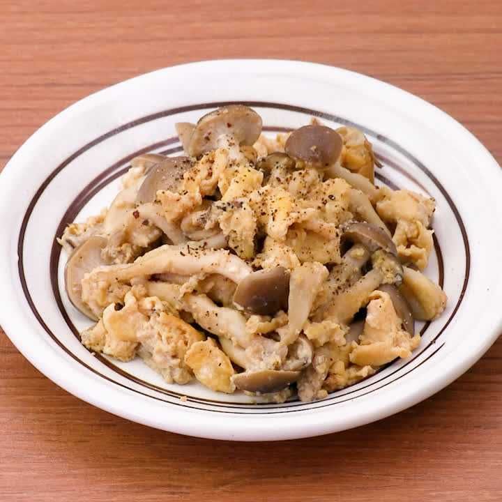 しめじと卵のポン酢炒め