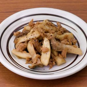 エリンギとツナのポン酢炒め