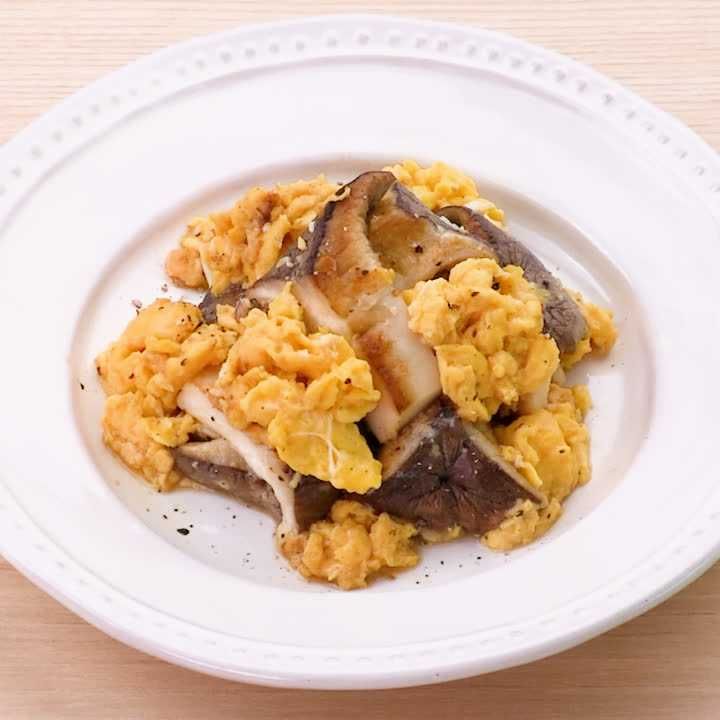 エリンギと卵のポン酢炒め