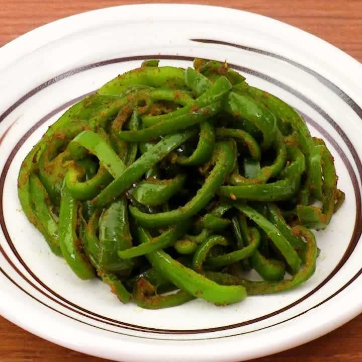 ピーマンのカレー炒め