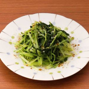 水菜のカレーチーズ炒め