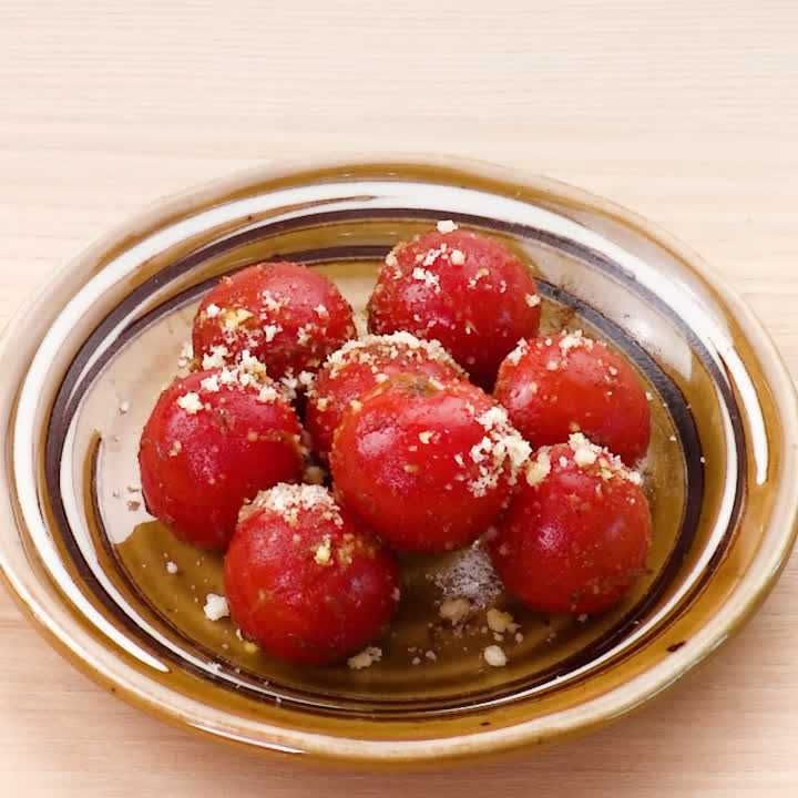 ミニトマトのカレーチーズ炒め
