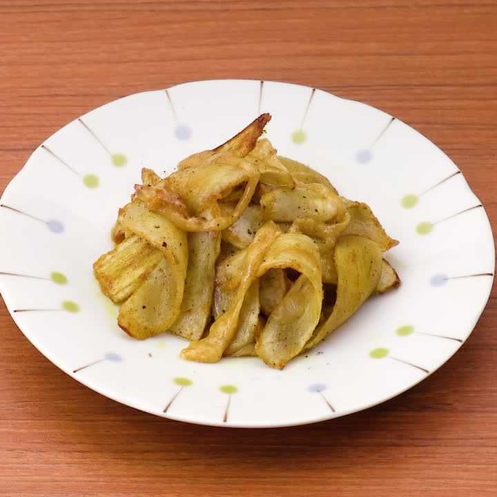 ごぼうのカレーチーズソテー