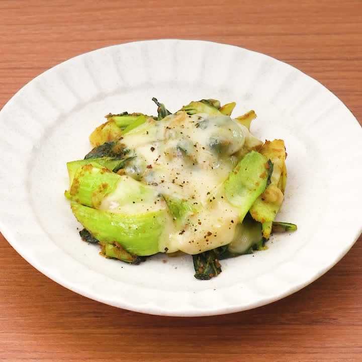 チンゲン菜のカレーチーズソテー