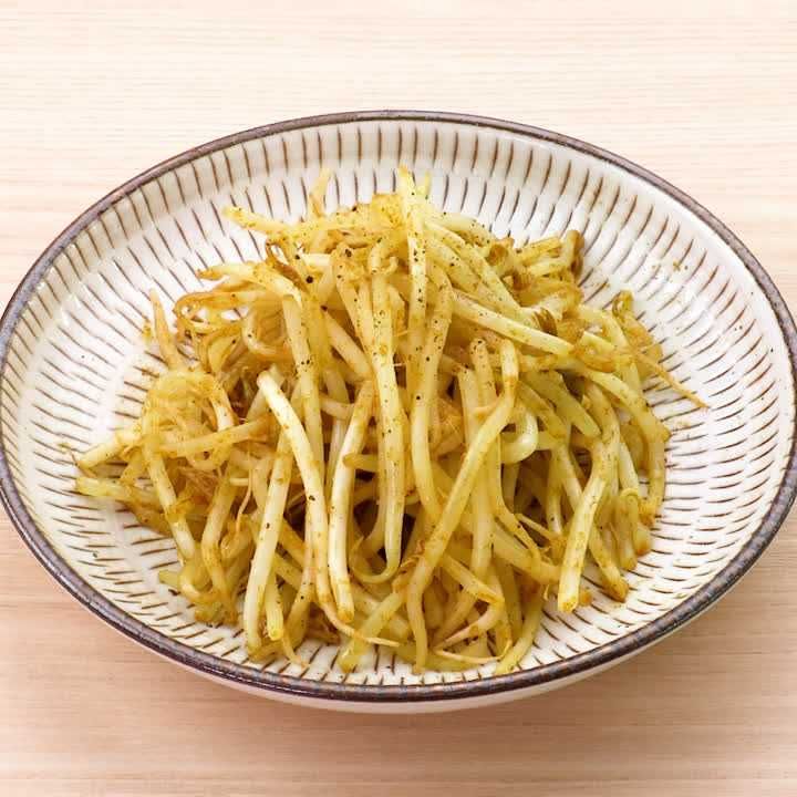 もやしのカレー炒め