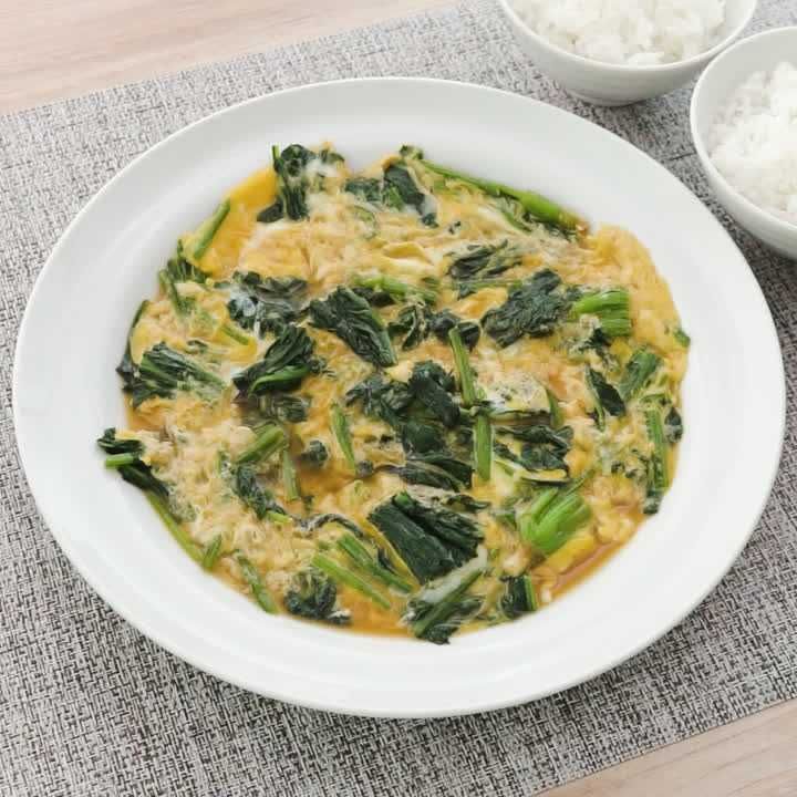 ほうれん草の卵とじ
