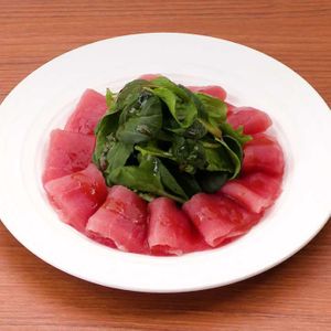 「マグロのカルパッチョ(わさび醤油風味)」のレシピ動画